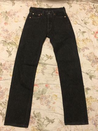 NOS Vintage LEVI’S 501 Black Freshrunk Jeans 1994 Men’s sz 29 X 34 Made in USA 2