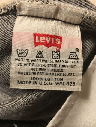 NOS Vintage LEVI’S 501 Black Freshrunk Jeans 1994 Men’s sz 29 X 34 Made in USA 8