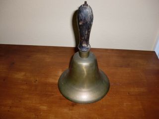 Antique Vintage Primitive Brass School Bell 1800 