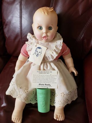 Vintage Gerber Baby 17 Inch Doll 1979 Red White Gingham 50th Anniv Moving Eyes