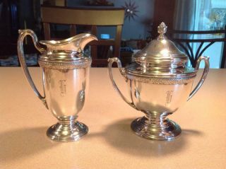 First Love Silverplate Creamer & Sugar Set