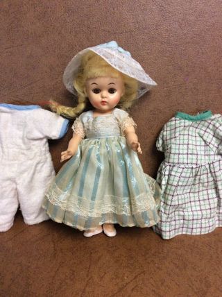 Vintage Vogue Ginny Type Doll Straight Walker Cute Outfit 8”