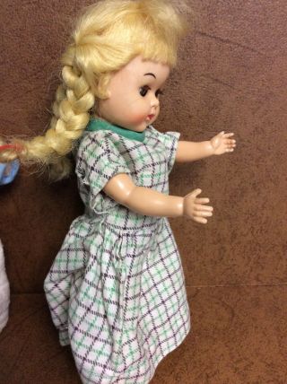 Vintage Vogue Ginny Type Doll straight walker cute outfit 8” 7