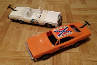 Dukes Of Hazzard Back Roads Car Set 1982 Vintage General Lee Boss Hogg Cadillac