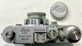 Rare Leica M3 D.  R.  P.  or 3f iiif Ernest Leitz Camera serial 218159 w/ case &book 4