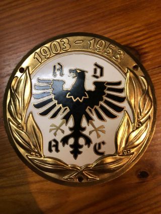 Vintage Automobile Car Badge Adac General German Automobile Club One