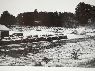 WWII Hundreds of Shermans Tanks before deployment 1943 B&W 4 