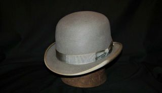 Vintage Dobbs Bowler/derby Hat (gray 7 1/4)