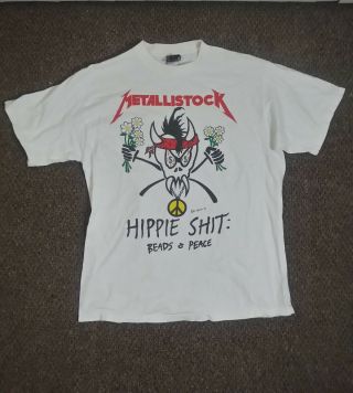 Vintage Metallica " Metallistock " Woodstock T - Shirt X - Large Circa 1994