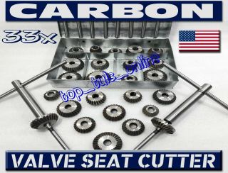 33x Valve Seat Cutter Set For Vintage Cars,  Bikes,  Trucks High Carbon Steel