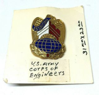 Wwii Ww2 Us U.  S.  Army Corps Of Engineer Di Pin,  Unit,  Crest,  Uniform,  War