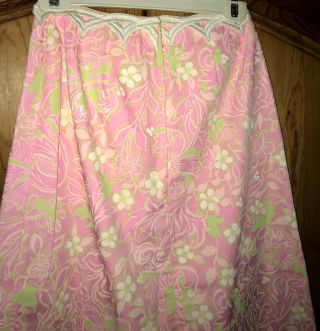 Vintage 60’s The LILLY by Lilly Pulitzer Pink Floral Maxi Skirt Faux Wrap Sz 10 4