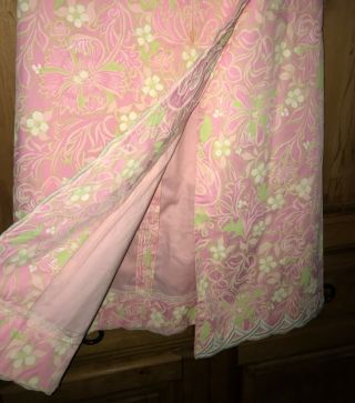 Vintage 60’s The LILLY by Lilly Pulitzer Pink Floral Maxi Skirt Faux Wrap Sz 10 5