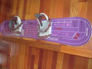 Rare 1997 Burton Jeff Brushie Craps Table Snowboard 151 Poker Gambling Graphics