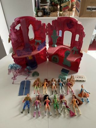 Vintage She - Ra Princess Of Power Crystal Castle Playset W/12 Figures Accessories