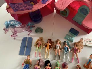 Vintage SHE - RA princess of power CRYSTAL CASTLE PLAYSET w/12 figures Accessories 5