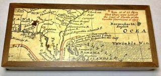 Antique Vintage Spanish Treasure Map Fountain Pen Case For Parker