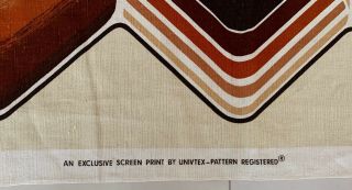 Vintage 70s Univtex Screen Print Fabric Cloth Textile Mid Century Modern Panel A 2