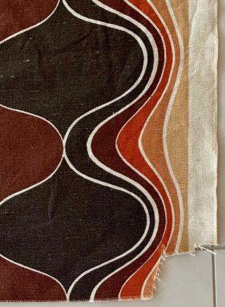 Vintage 70s Univtex Screen Print Fabric Cloth Textile Mid Century Modern Panel A 3