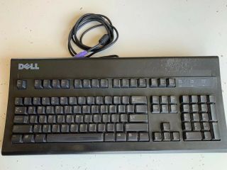 Vintage Black Dell Ps2 At101w Clicky Keyboard Alps Switches With Adapter