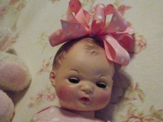 1950 ' s Molded Hair Vinyl Baby Doll Large 19 