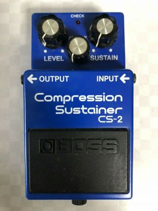 Boss Cs - 2 Compressor Guitar Effect Pedal Mij Vintage