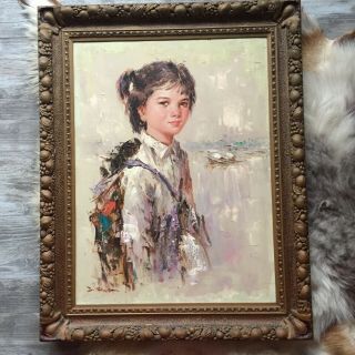 Vintage Oil Painting Signed By Artist Impressionist Art Home Decor