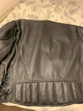 Vintage Fox Creek Leather Motorcycle Jacket SIZE 54 with zip - in insulation 3