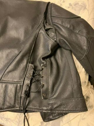 Vintage Fox Creek Leather Motorcycle Jacket SIZE 54 with zip - in insulation 4