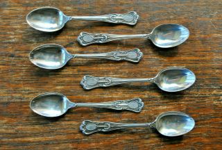 A Set Of Six " Tennis " Sterling Silver Teaspoons 1922/1924