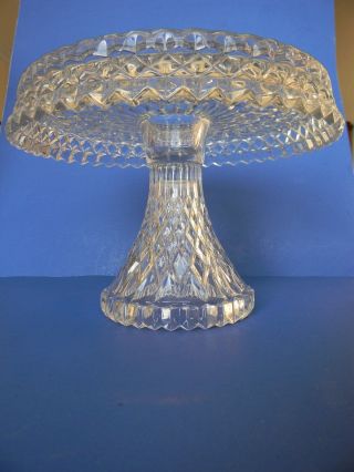 Rare Vintage Cambridge Virginian Cake Stand W/ Rum Well 10 " By 7 " 1938 - 45 Vgc