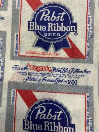 Vintage Pabst Blue Ribbon Beer Button Up Shirt Size Large 16 - 16 1/2 Kmart 5