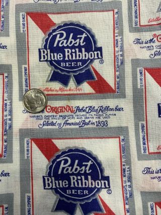 Vintage Pabst Blue Ribbon Beer Button Up Shirt Size Large 16 - 16 1/2 Kmart 6