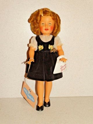 Ideal Vintage 1950s 12 " Shirley Temple Doll W/pin & Hang Tag