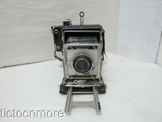 Vintage Graflex Crown Graphic Camera W/ Graphex Graflex Optar Lens F/ 4.  7 135mm