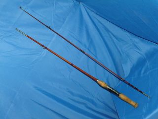 Vintage Heddon Split Bamboo S.  H.  Standard Bait Casting Rod Heddon Fishing Rod