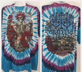 True Vintage Grateful Dead 1995 Tie Dye Shirt 2xl Hippy Boho Rare Hipster ♧