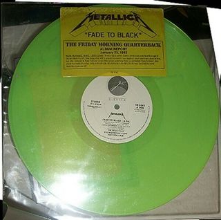 Metallica - Fade To Black - Rare Green Vinyl 12 "