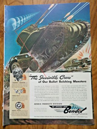 1942 Goodyear Aircraft Ad WW 2 1942 Bendix Aviation Ad From Libya to teh Solomon 2
