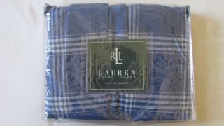 Vintage Ralph Lauren Americana Plaid Twin Bedskirt Rare Nib