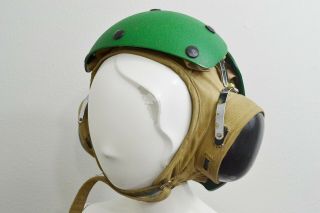 Vtg Crewman Flight Deck Helmet Assembly David Clark M11 Ear Muffs Uss Kennedy