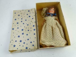 Antique 1940s Hollywood Doll Toyland Series Polly Prim Composition W/ Box Vtg