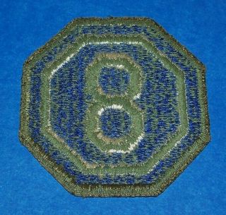 Greenback Ww2 8th Army Corps Od Border Patch