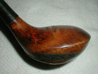 ANTIQUE VINTAGE OLD BRITISH BRASSIE HICKORY WOOD WOODEN SHAFT GOLF CLUB 2