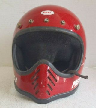 Vintage Bell Moto Star 3 Motorcycle Helmet Size 7 1/8 57 Dated 1979