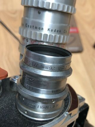 Vintage Paillard Bolex H - 16 16mm Movie Camera 3 lenses Ektar 63mm 26mm 17mm Case 10