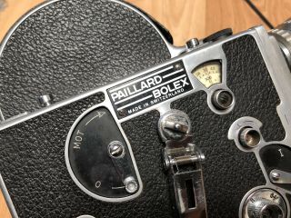 Vintage Paillard Bolex H - 16 16mm Movie Camera 3 lenses Ektar 63mm 26mm 17mm Case 6