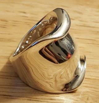 Robert Lee Morris Melting Folded Sterling Silver Ring Modern 925 Sz7