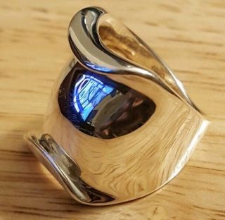 ROBERT LEE MORRIS Melting Folded Sterling Silver Ring Modern 925 Sz7 2