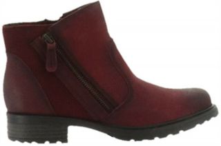 Earth Vintage Leather Side Zip Ankle Boots Jordan Wine 8.  5m A294459